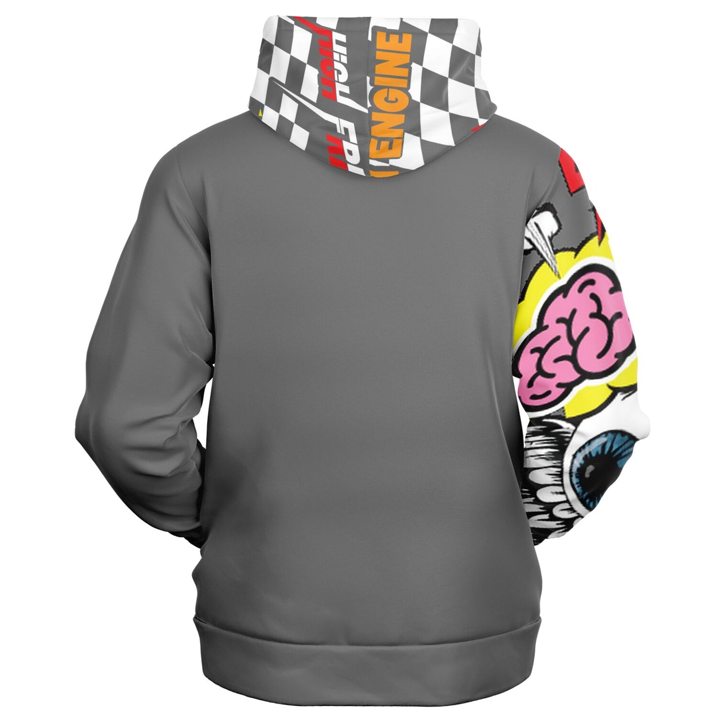 "The Racer" Graphic Grey Hoodie