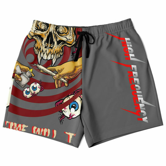 "Only Time Will Tell" Red Logo Shorts