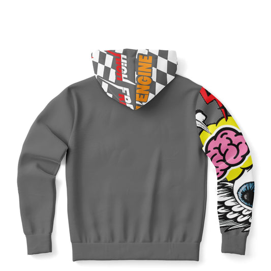 "The Racer" Graphic Grey Hoodie