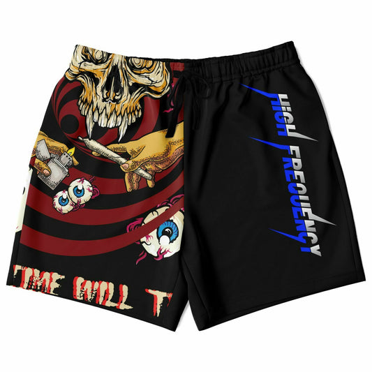 "Only Time Will Tell" Blue Logo Shorts