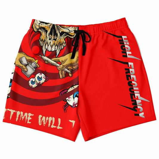 "Only Time Will Tell'' Black Logo Shorts