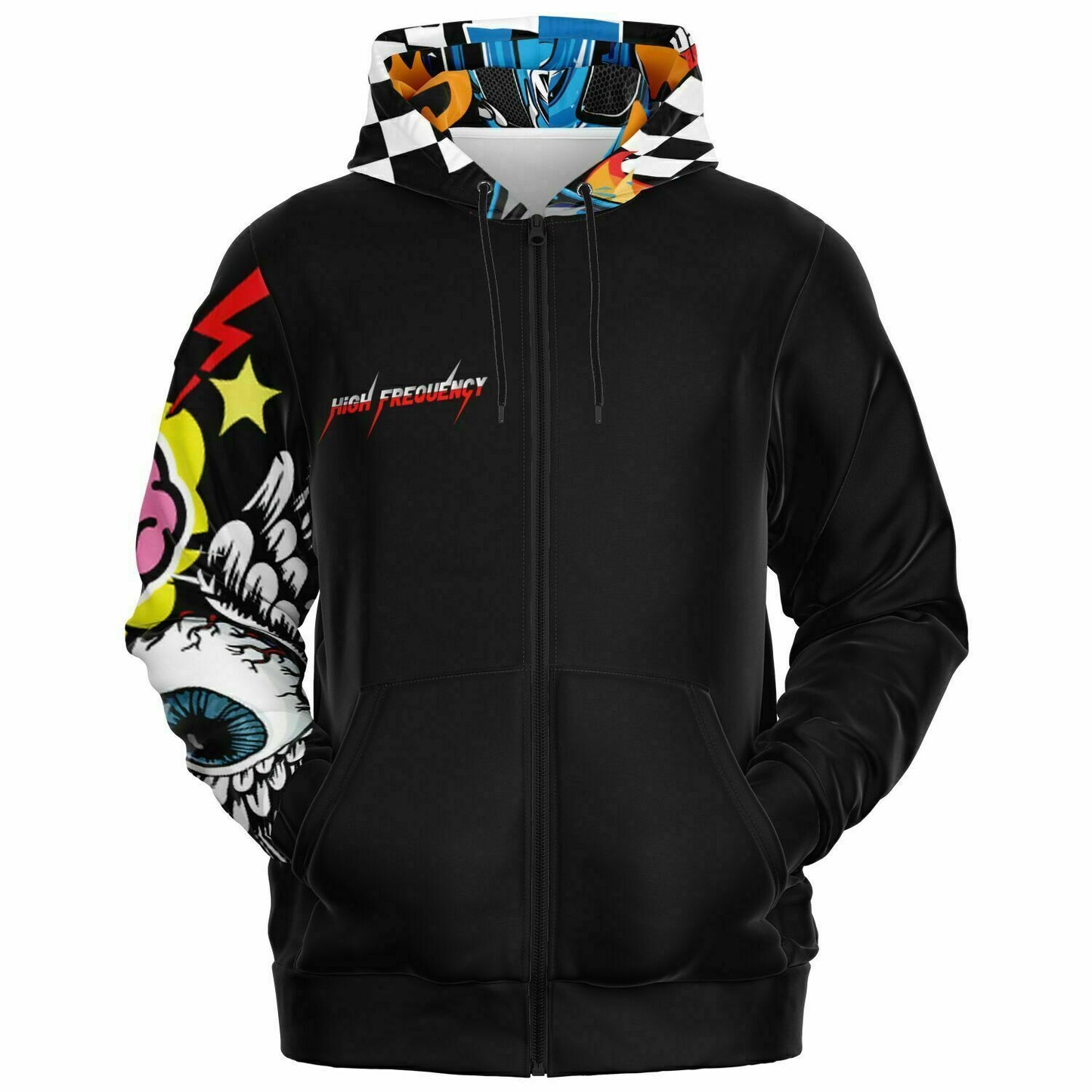 "The Racer" Graphic Black Hoodie